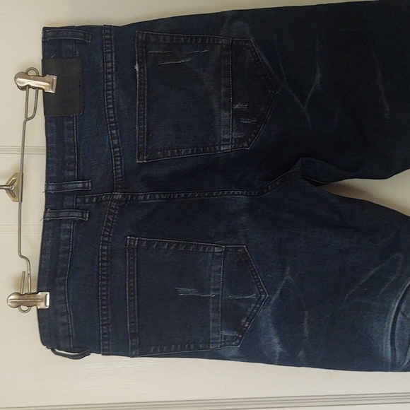 R. Sole Denim Moto Style Slim Fit Distressed Jeans Sz 34 x 32 - Picture 7 of 11